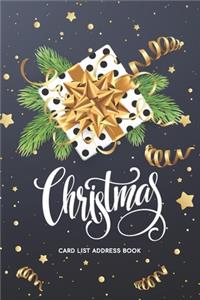 Christmas Card List Address Book