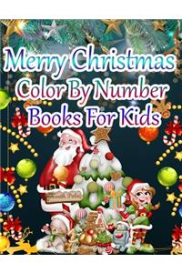 Merry Christmas Color By Number Books For Kids