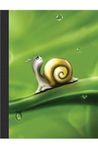 Cute Snail Composition Notebook, Graph Paper