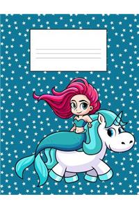 Mermaid & Unicorn School Supplies Composition Notebook