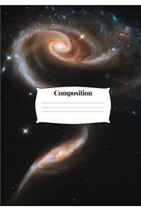 Composition: 7x10 inch 100 Page College ruled Notebook with a glossy cover with a stunning Space design. Perfect for Back to School.