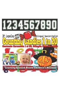 Counting Candies 1 to 20. Bilingual Spanish-English
