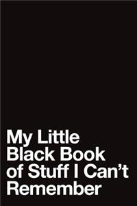 My Little Black Book of Stuff I Can't Remember