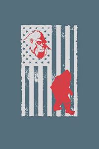 Standard (5.5 X 8.5 Inches) - 100 Pages Journal Composition Notebook, Story Paper, Inspirational Journals to Write in School Exercise Book (Big Foot American Flag)