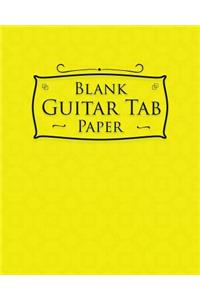 Blank Guitar Tab Paper