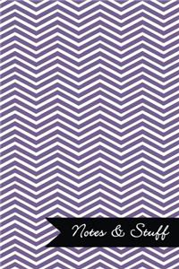 Notes & Stuff Lined Notebook With Deluge Purple Chevron Pattern Cover