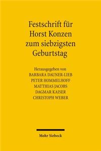 Festschrift Fur Horst Konzen Zum Siebzigsten Geburtstag