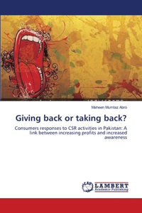 Giving back or taking back?