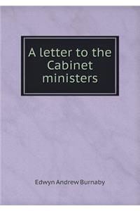 A letter to the Cabinet ministers