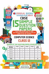 Oswaal CBSE Sample Question Papers Class 12 Computer Science Book (For March 2020 Exam)