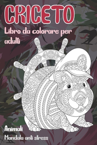 Libro da colorare per adulti - Mandala Anti stress - Animali - Criceto