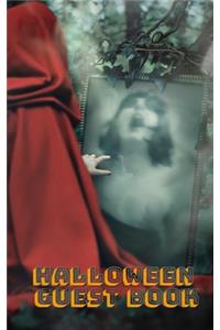 Halloween Themed Red Cape scary Guest Book