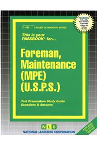 Foreman, Maintenance (Mpe) (U.S.P.S.)