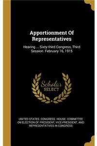 Apportionment Of Representatives