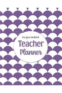 One Year Undated Teacher Planner