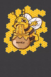 Honey Making Bee College Lined Notebook