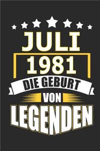 Juli 1981 Die Geburt von Legenden