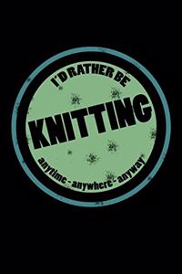 I'd Rather Be Knitting Anytime Anywhere Anyway