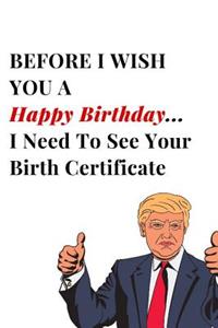 Before I Wish You A Happy Birthday... I Need To See Your Birth Certificate