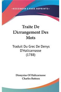 Traite de L'Arrangement Des Mots