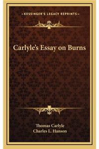 Carlyle's Essay on Burns