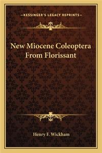New Miocene Coleoptera From Florissant