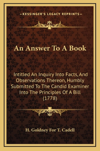 An Answer To A Book