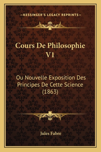 Cours De Philosophie V1