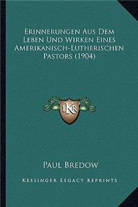 Erinnerungen Aus Dem Leben Und Wirken Eines Amerikanisch-Lutherischen Pastors (1904)