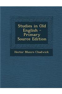 Studies in Old English