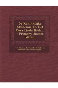 de Koninklijke Akademie En Het Oera Linda Boek...