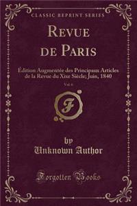 Revue de Paris, Vol. 6