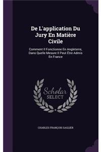 De L'application Du Jury En Matière Civile