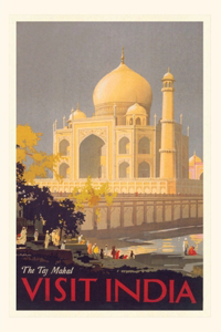 Vintage Journal Taj Mahal, India Travel Poster