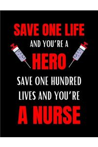 Save One Life And You're A Hero, Save One Hundred Lives And You're A Nurse