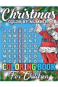 Christmas Color By Number Coloring Book for Children