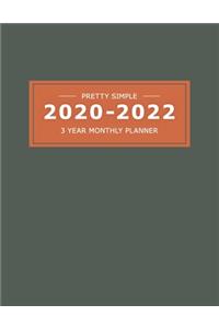 2020 2022 3 Year Monthly Planner