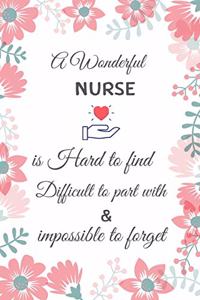 A Wonderful Nurse is Hard to Find Difficult to Part with And Impossible to Forget