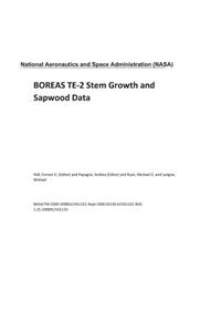 Boreas Te-2 Stem Growth and Sapwood Data