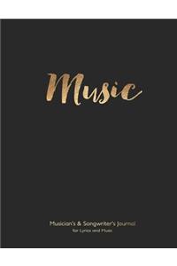 Musician's and Songwriter's Journal for Lyrics & Music