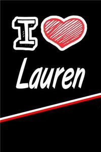 I Love Lauren: Blood Sugar Diet Diary Journal Log Featuring 120 Pages 6x9