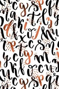 Bullet Journal Notebook Sparkly Letters Pattern 16