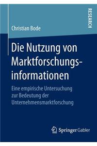 Nutzung Von Marktforschungsinformationen