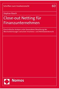 Close-Out Netting Fur Finanzunternehmen