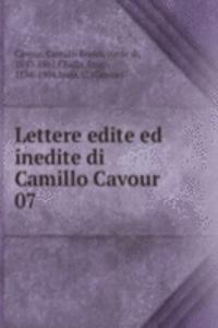 Lettere edite ed inedite di Camillo Cavour