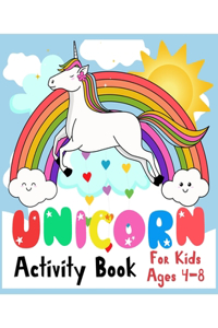 unicorn activity book for kids ages 4-8