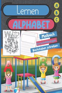 Lernen Alphabet - ABC - Malbuch - Vorschulübungen - Buchstaben schreiben
