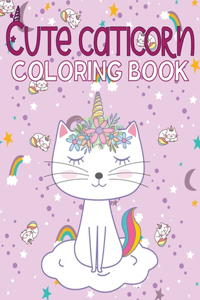 Cute caticorn coloring book