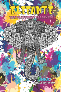 Libri da colorare per bambini - Mandala Anti stress - Animali - Elefante