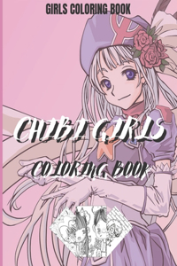 chibi girls coloring book